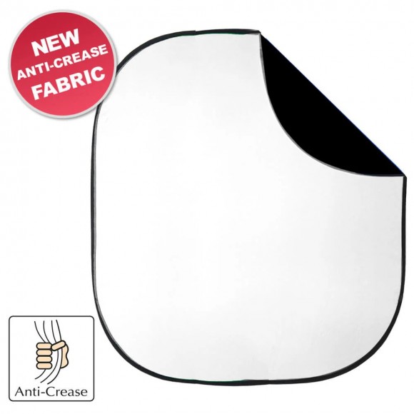 PixaPro Dual Side Anti-Crease Collapsible 2x2.3m Background Board (Black/White)